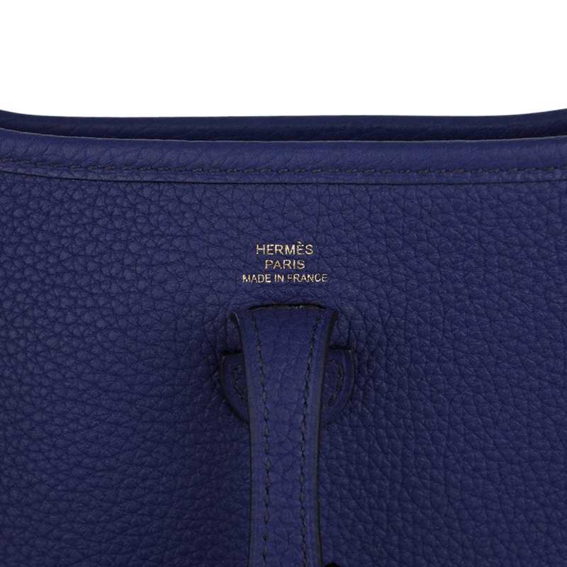 Mini Evelyne III TPM Bag Blue Sapphire & Blue Indigo with Clemence Leather with Gold Hardware