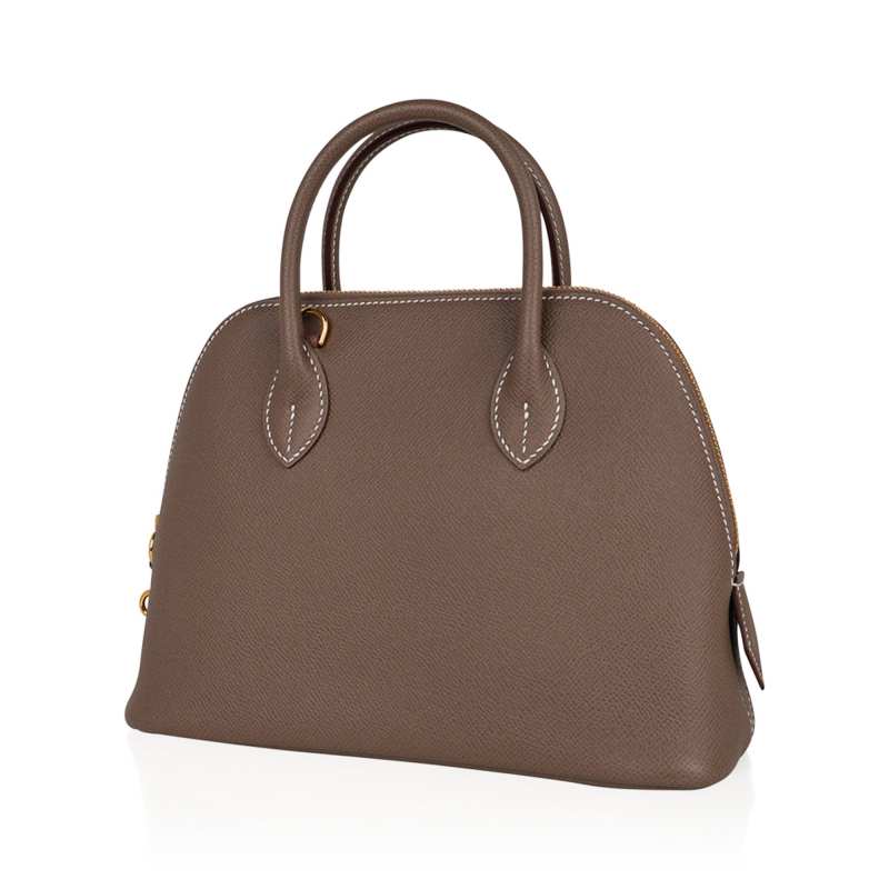 Bolide 1923 Mini 25 Bag Etoupe Gold Hardware Epsom Leather