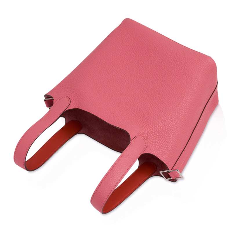 Picotin Lock 18 Eclat Bag Rose Azalee / Terre Battue Tote Clemence Palladium