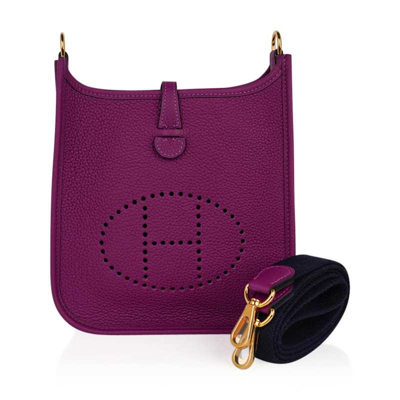 Mini Evelyne III TPM Bag Anemone Maurice Leather with Gold Hardware