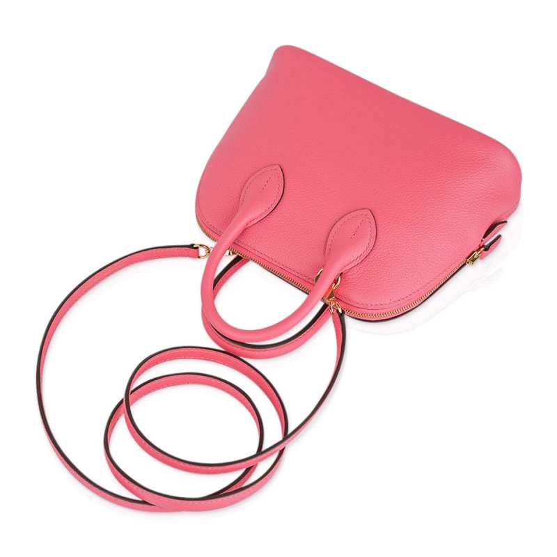 Bolide 1923 Mini 25 Bag Rose Azalee Evercolor Leather Gold Hardware