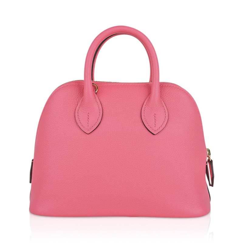 Bolide 1923 Mini 25 Bag Rose Azalee Evercolor Leather Gold Hardware