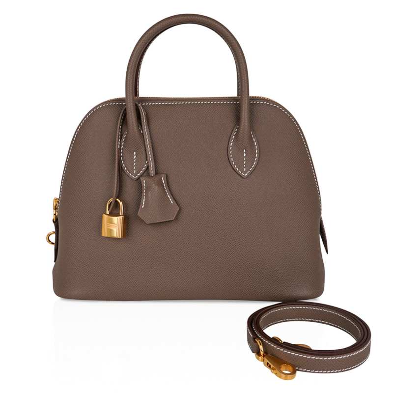 Bolide 1923 Mini 25 Bag Etoupe Gold Hardware Epsom Leather