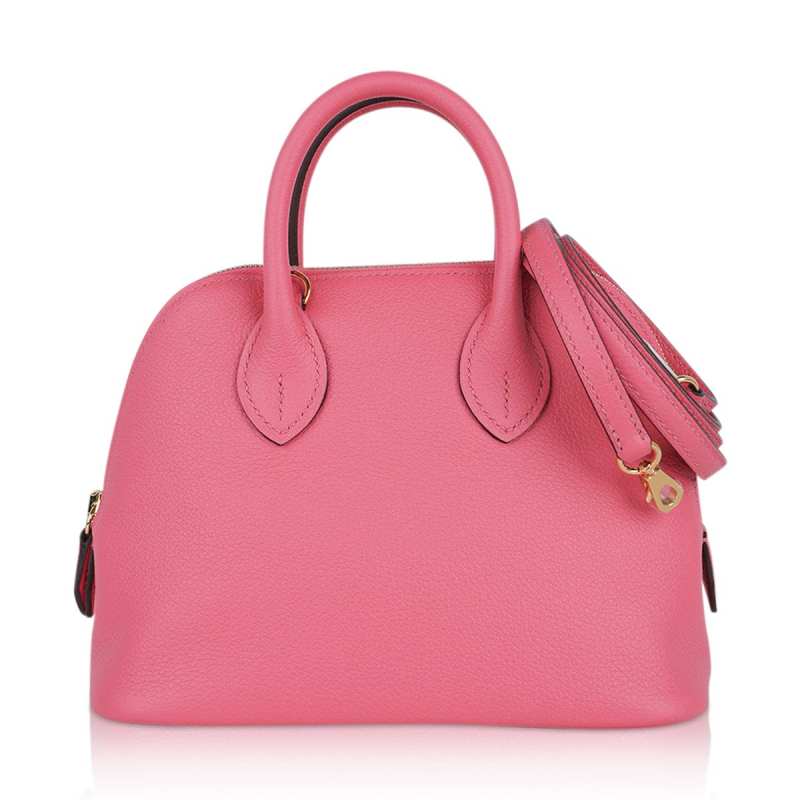 Bolide 1923 Mini 25 Bag Rose Azalee Evercolor Leather Gold Hardware