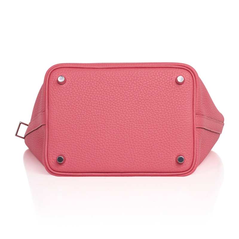 Picotin Lock 18 Eclat Bag Rose Azalee / Terre Battue Tote Clemence Palladium