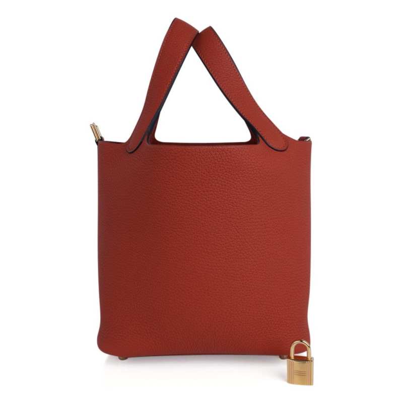 Lock 18 Bag Cuivre Gold Hardware Clemence Leather