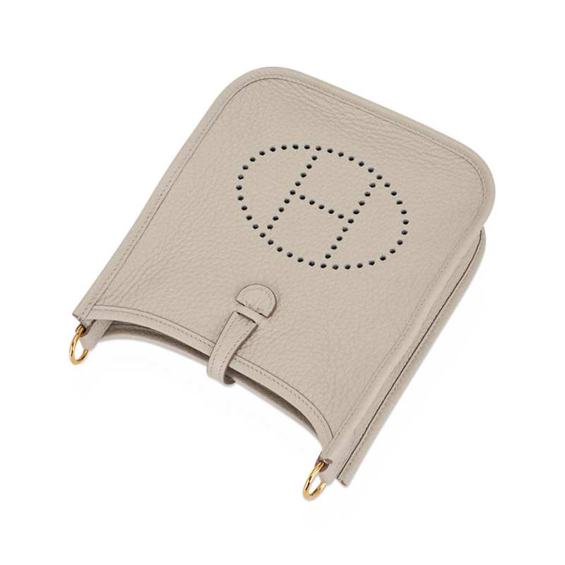 Mini Evelyne TPM Bag Beton Clemence Leather with Gold Hardware