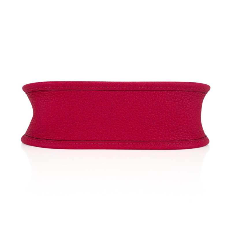 Mini Evelyne III TPM Bag Framboise Clemence Leather with Palladium Hardware