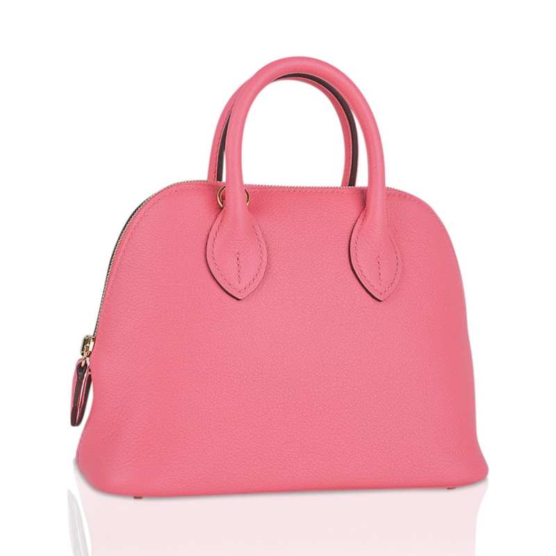 Bolide 1923 Mini 25 Bag Rose Azalee Evercolor Leather Gold Hardware
