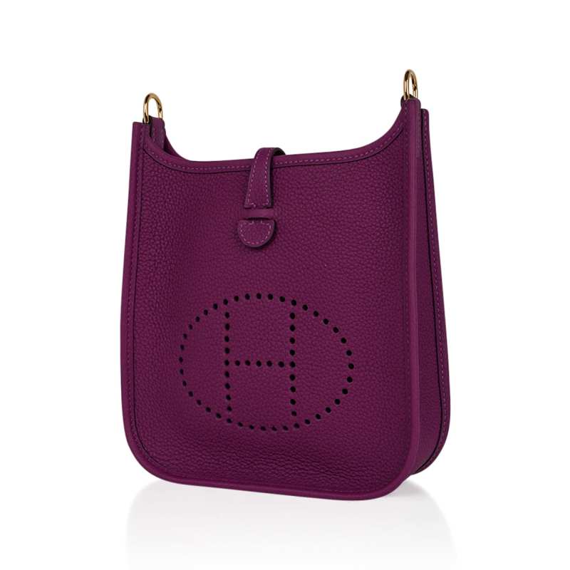 Mini Evelyne III TPM Bag Anemone Maurice Leather with Gold Hardware