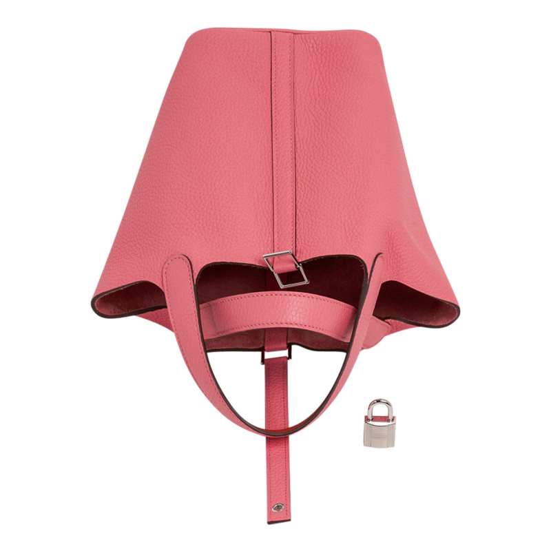 Picotin Lock 18 Eclat Bag Rose Azalee / Terre Battue Tote Clemence Palladium