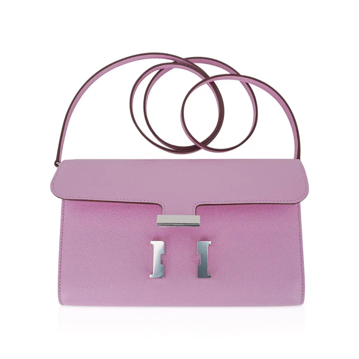 Hermes Constance Long  Wallet Mauve Epsom with Palladium Hardware