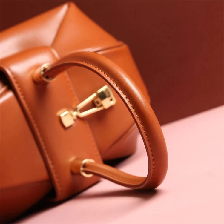 Spherical Women Soft Leather Handbag