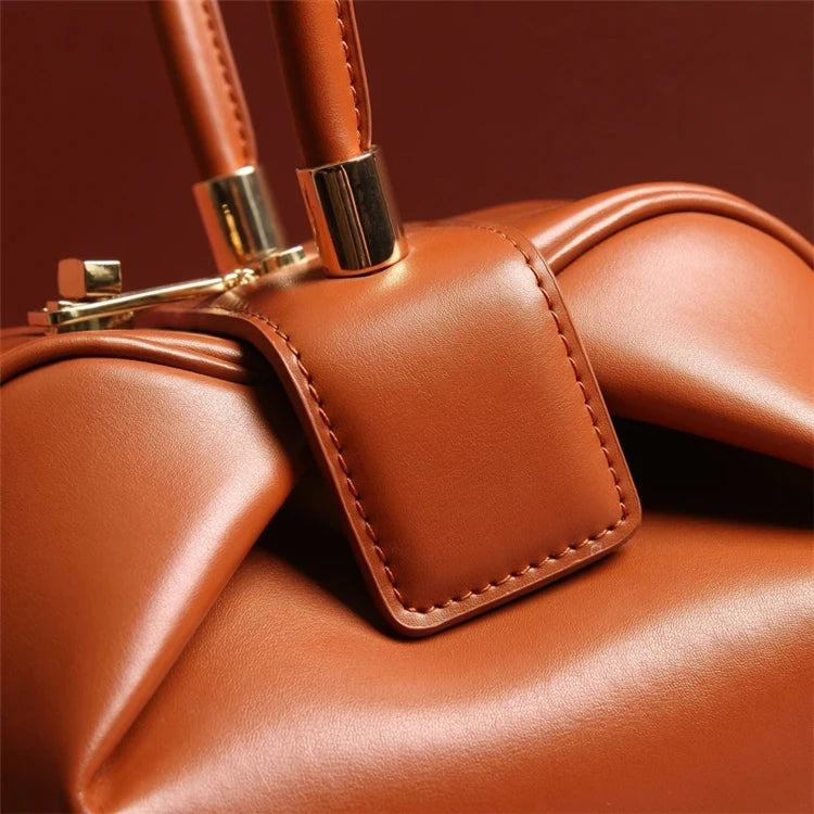 Spherical Women Soft Leather Handbag