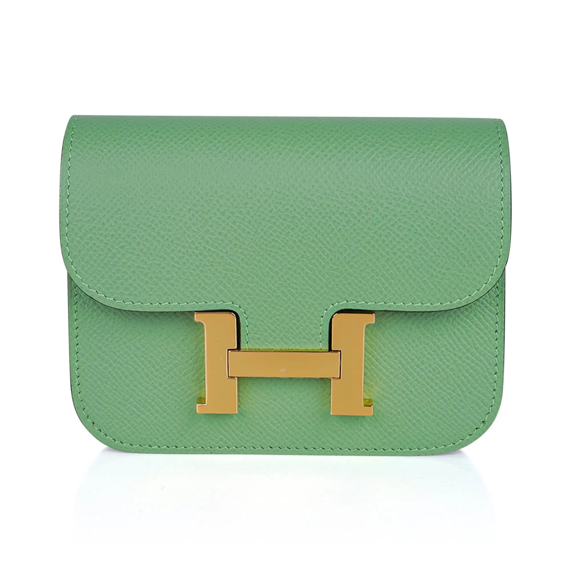 Hermes Constance Slim Wallet Waist Belt Bag Gold Hardware