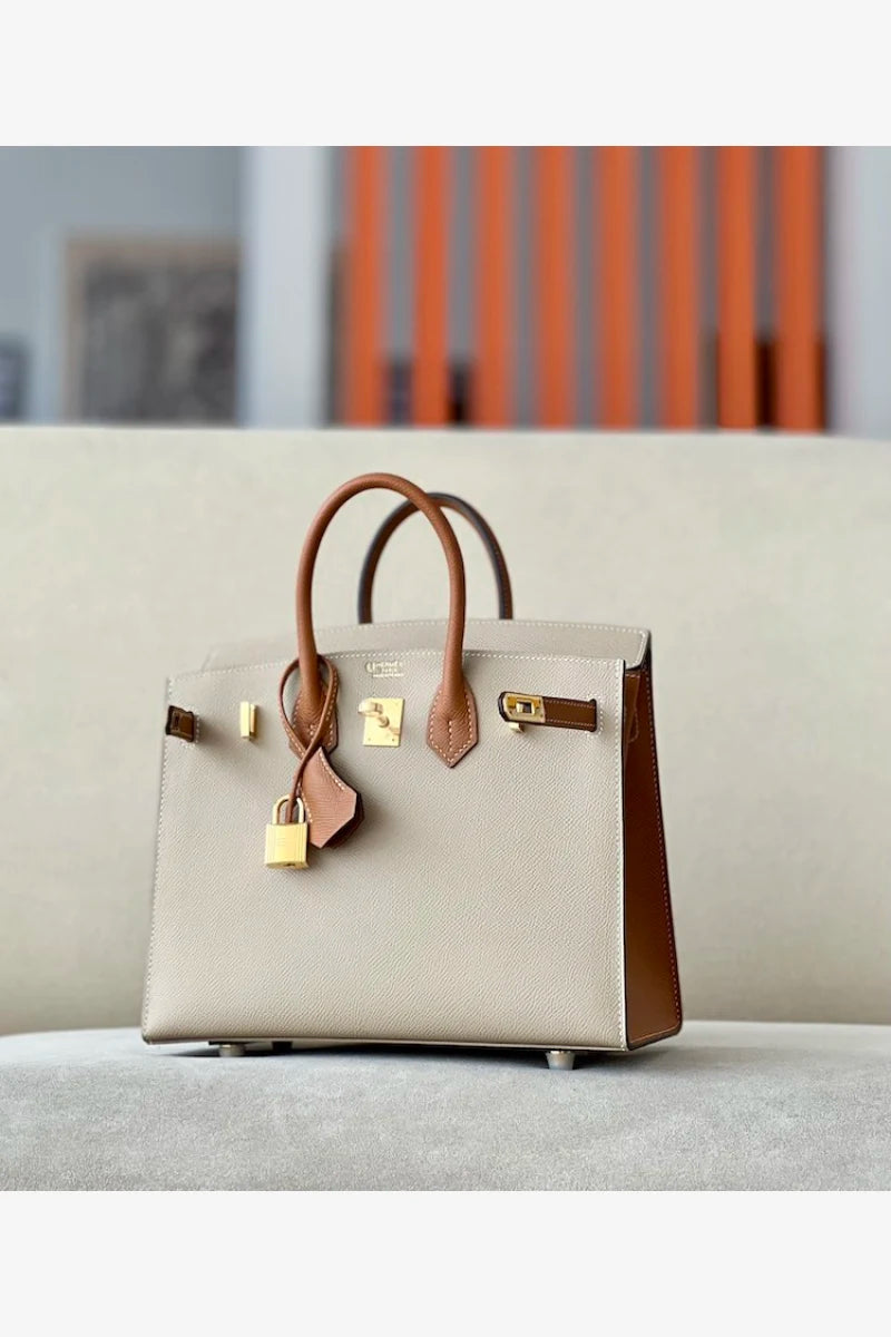 Hermes Birkin30 Sellier Bag in Bi-Color Trench Brown Epsom Leather