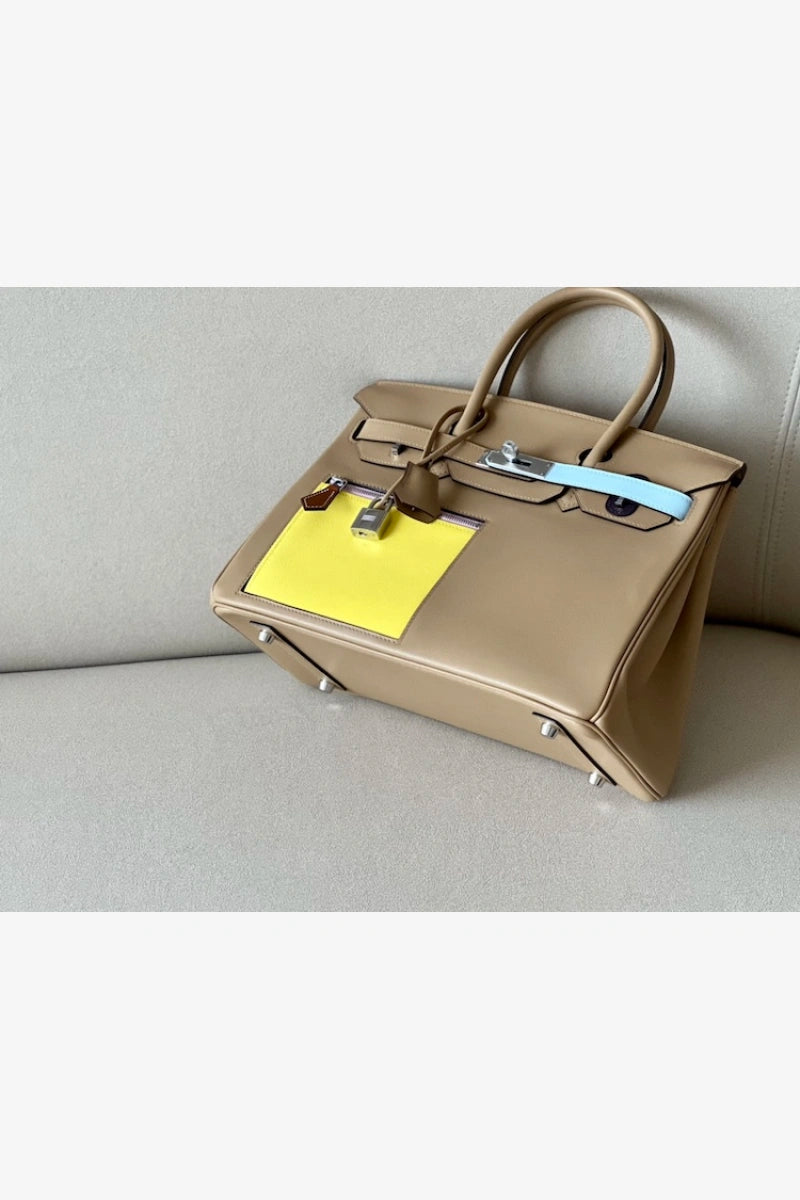 Limited Hermès Colormatic Birkin Bag 30 Chai, Lime, Blue Brume, Gold, Nata, Mauve Svyvestre, Cassis Swift Leather