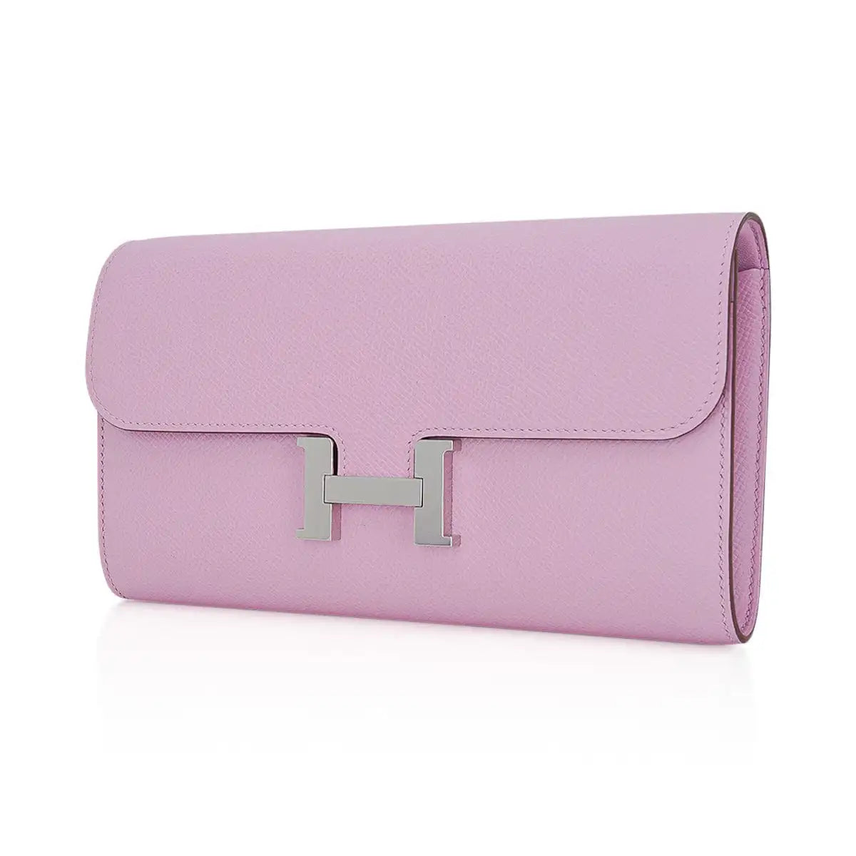 Hermes Constance Long  Wallet Mauve Epsom with Palladium Hardware