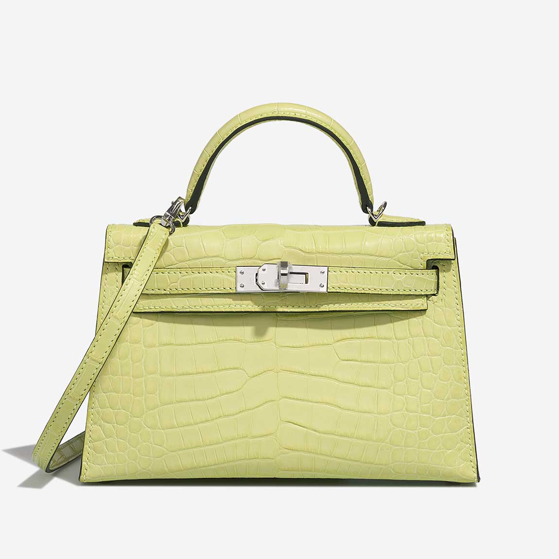 Hermès Kelly Mini Matte Alligator Jaune Bourgeon