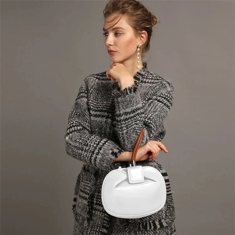 Spherical Women Soft Leather Handbag