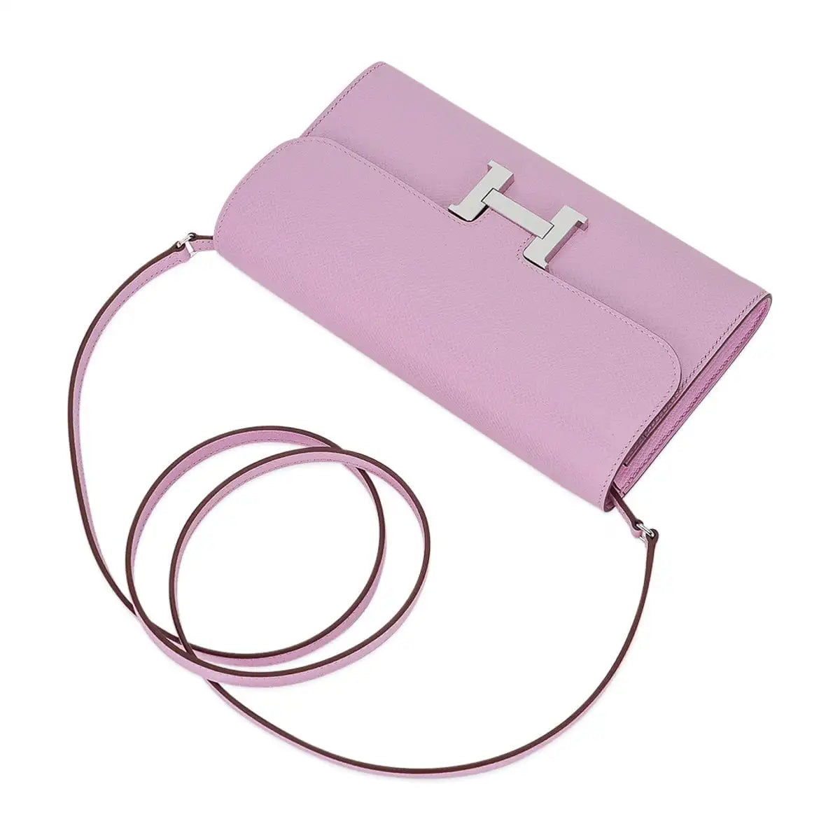 Hermes Constance Long  Wallet Mauve Epsom with Palladium Hardware