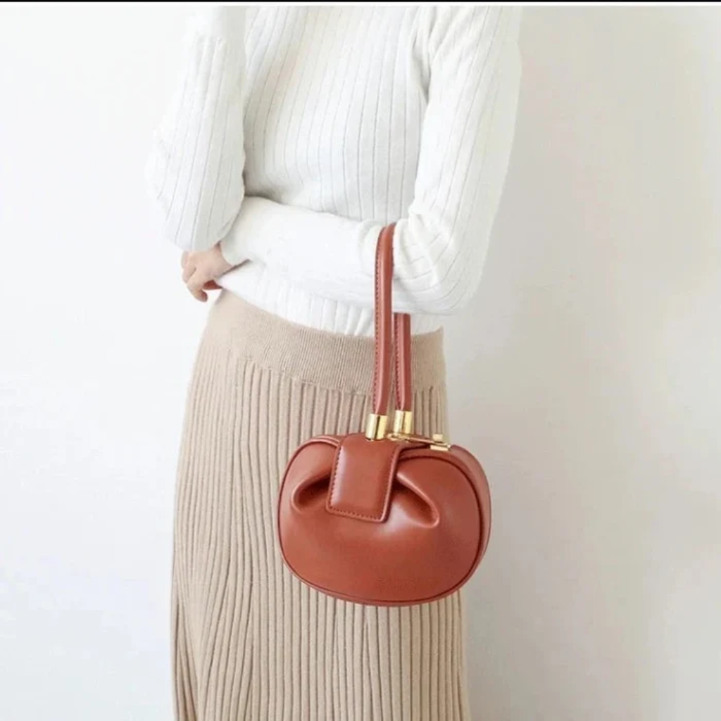 Spherical Women Soft Leather Handbag