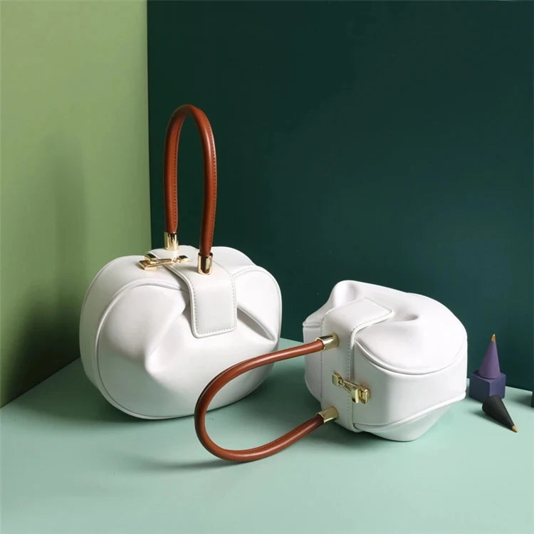 Spherical Women Soft Leather Handbag