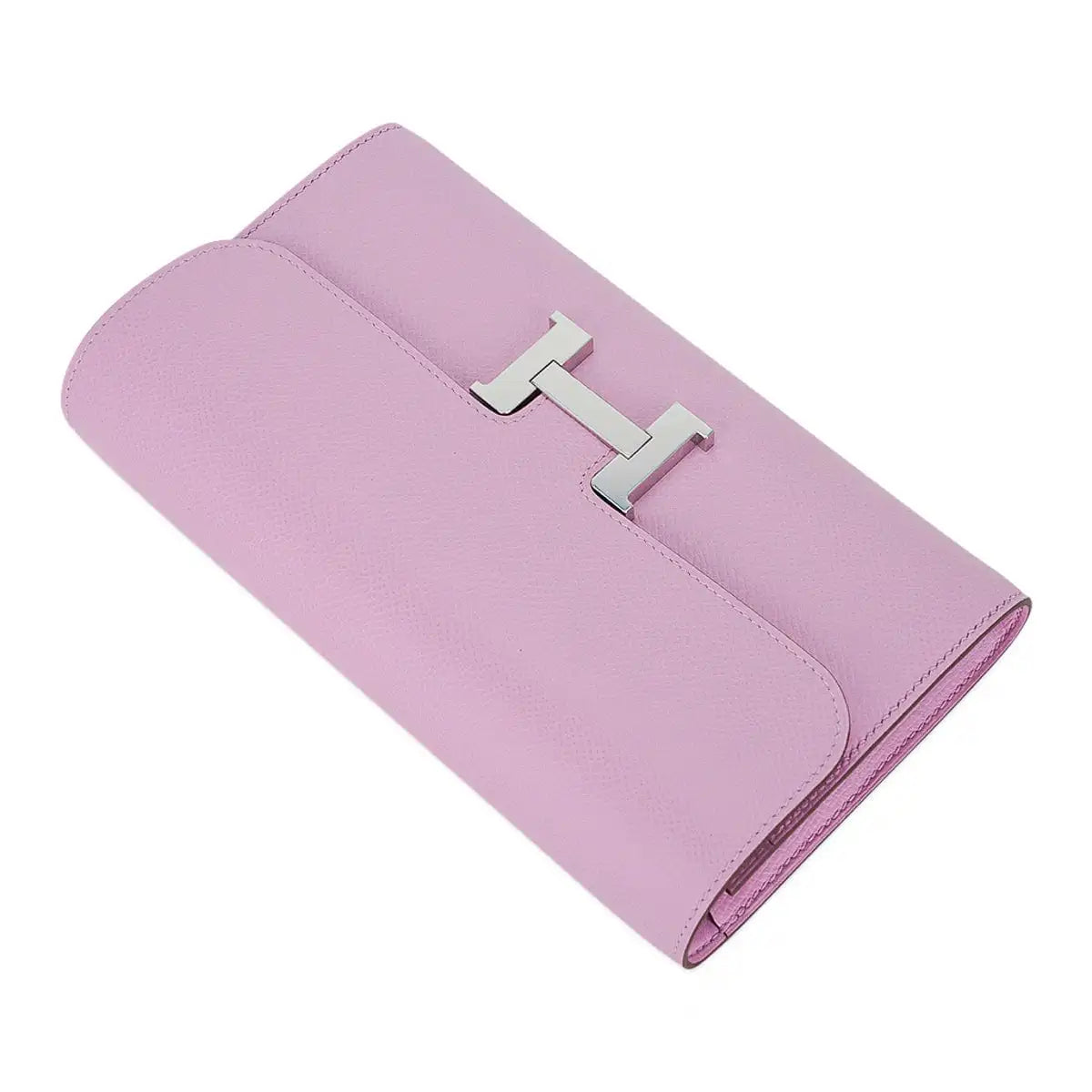 Hermes Constance Long  Wallet Mauve Epsom with Palladium Hardware