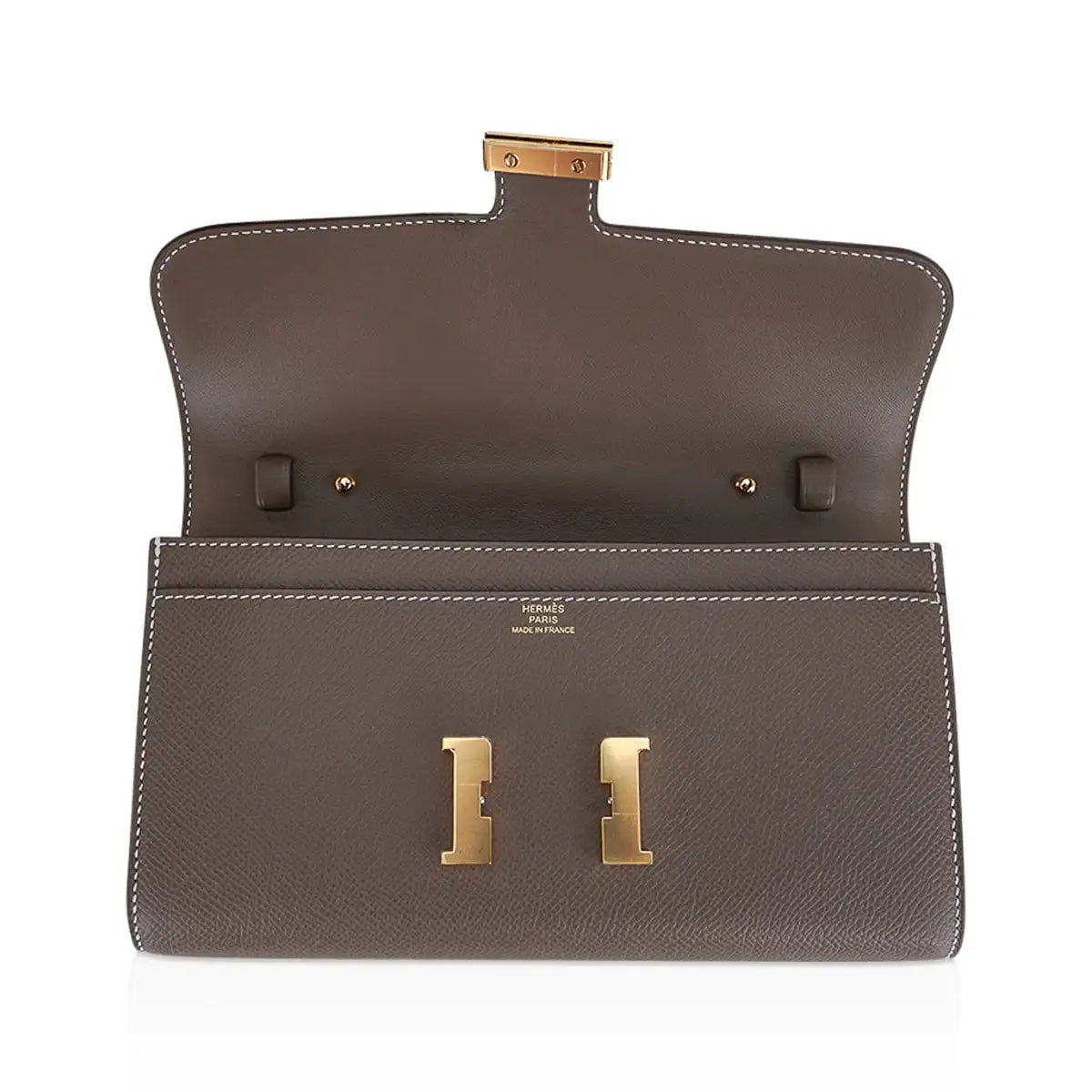 Hermes Constance Long  Wallet  Epsom with Gold Hardware