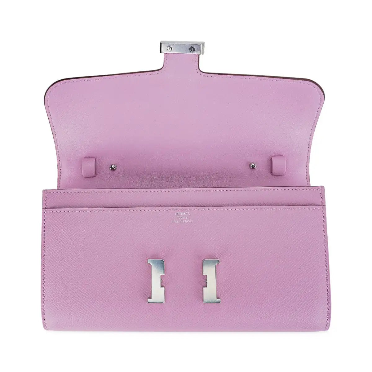 Hermes Constance Long  Wallet Mauve Epsom with Palladium Hardware