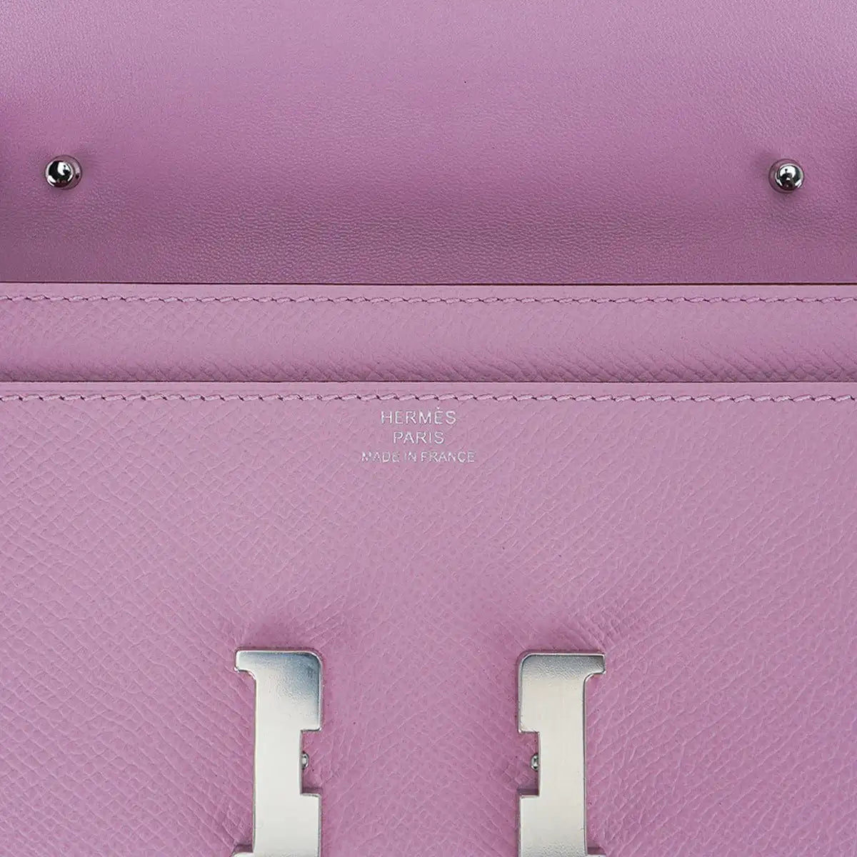 Hermes Constance Long  Wallet Mauve Epsom with Palladium Hardware