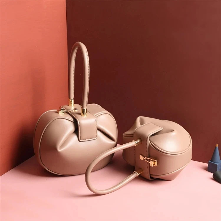 Spherical Women Soft Leather Handbag