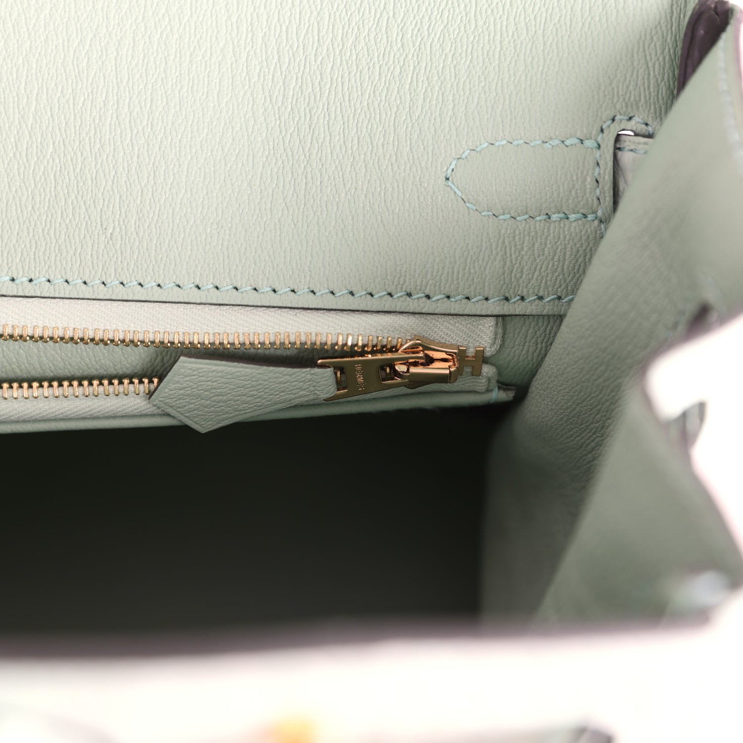 Hermes Birkin 25 Vert D'Eau Matte Porosus Crocodile Gold Hardware