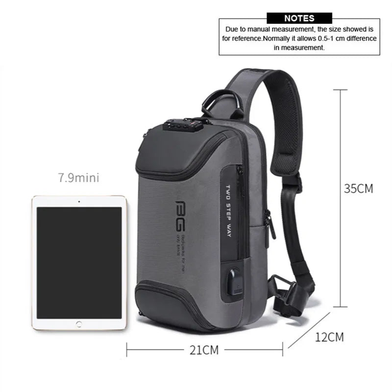 Multi functional  USB Charging Chest Bag Pack
