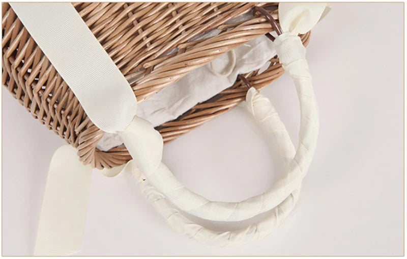 Straw Bag Basket  Woven