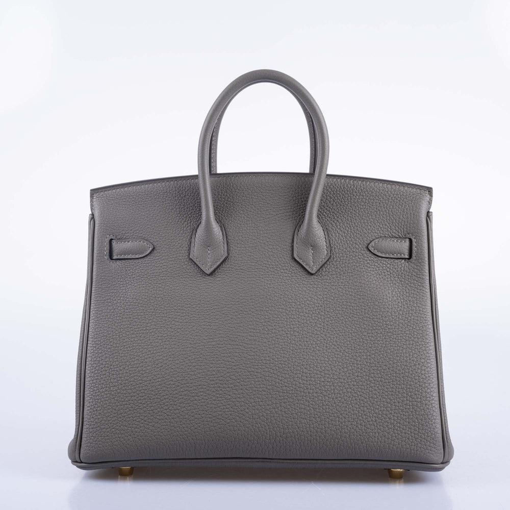 HERMES BIRKIN 25 GRIS MEYER TOGO GOLD HARDWARE