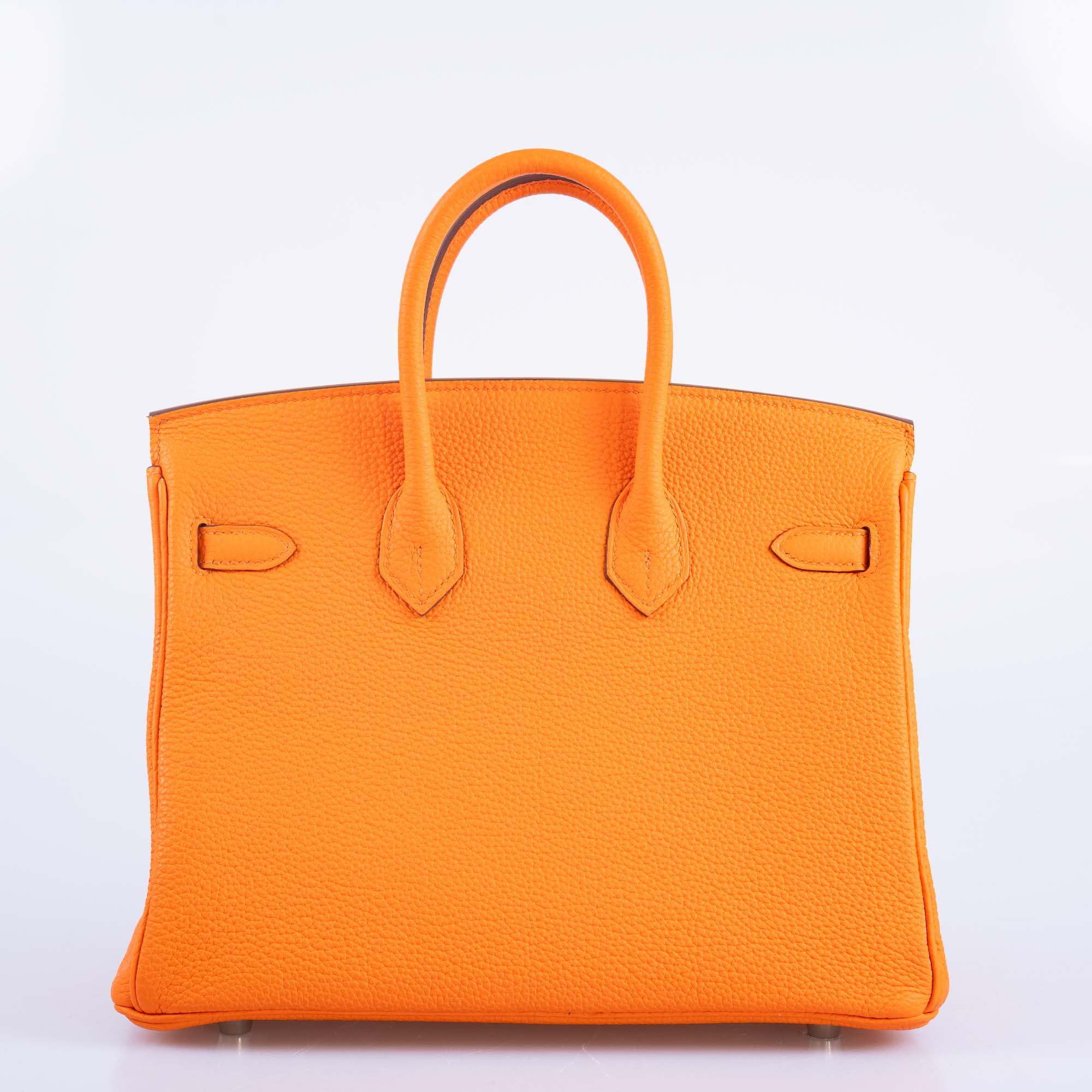 HERMÈS BIRKIN 25 ORANGE MINIUM TOGO PALLADIUM HARDWARE