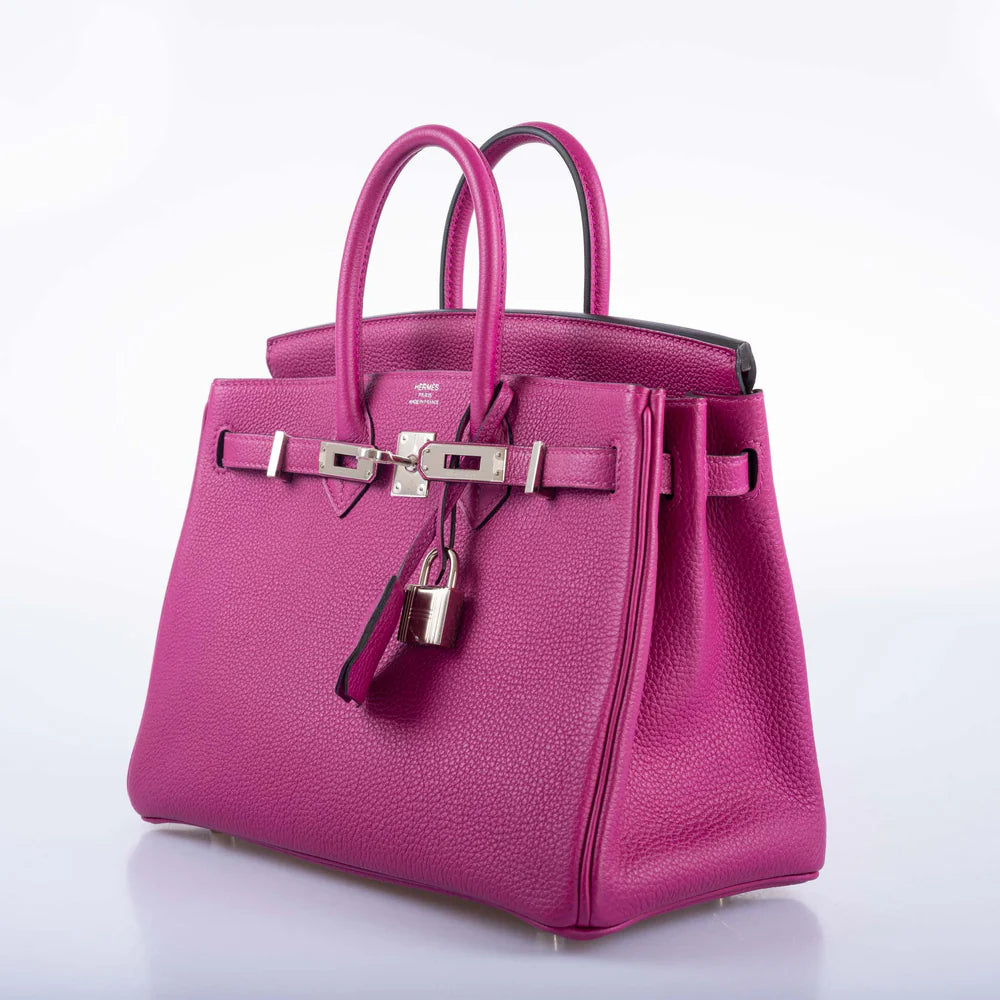 HERMÈS BIRKIN 25 ROSE POURPRE TOGO PALLADIUM HARDWARE