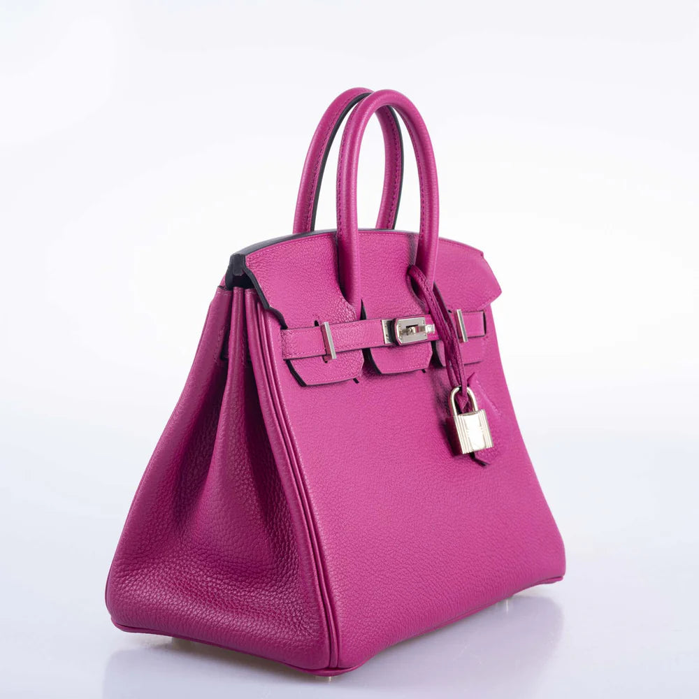 HERMÈS BIRKIN 25 ROSE POURPRE TOGO PALLADIUM HARDWARE