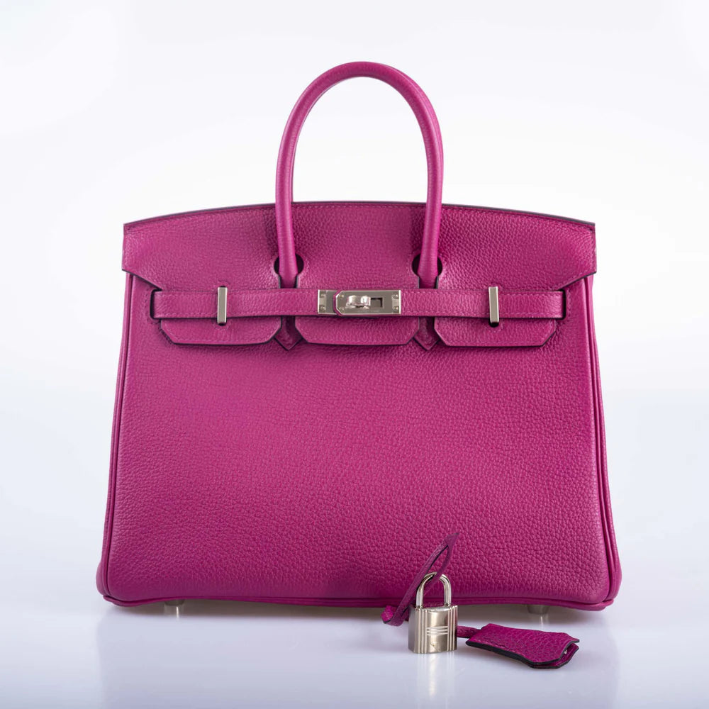 HERMÈS BIRKIN 25 ROSE POURPRE TOGO PALLADIUM HARDWARE