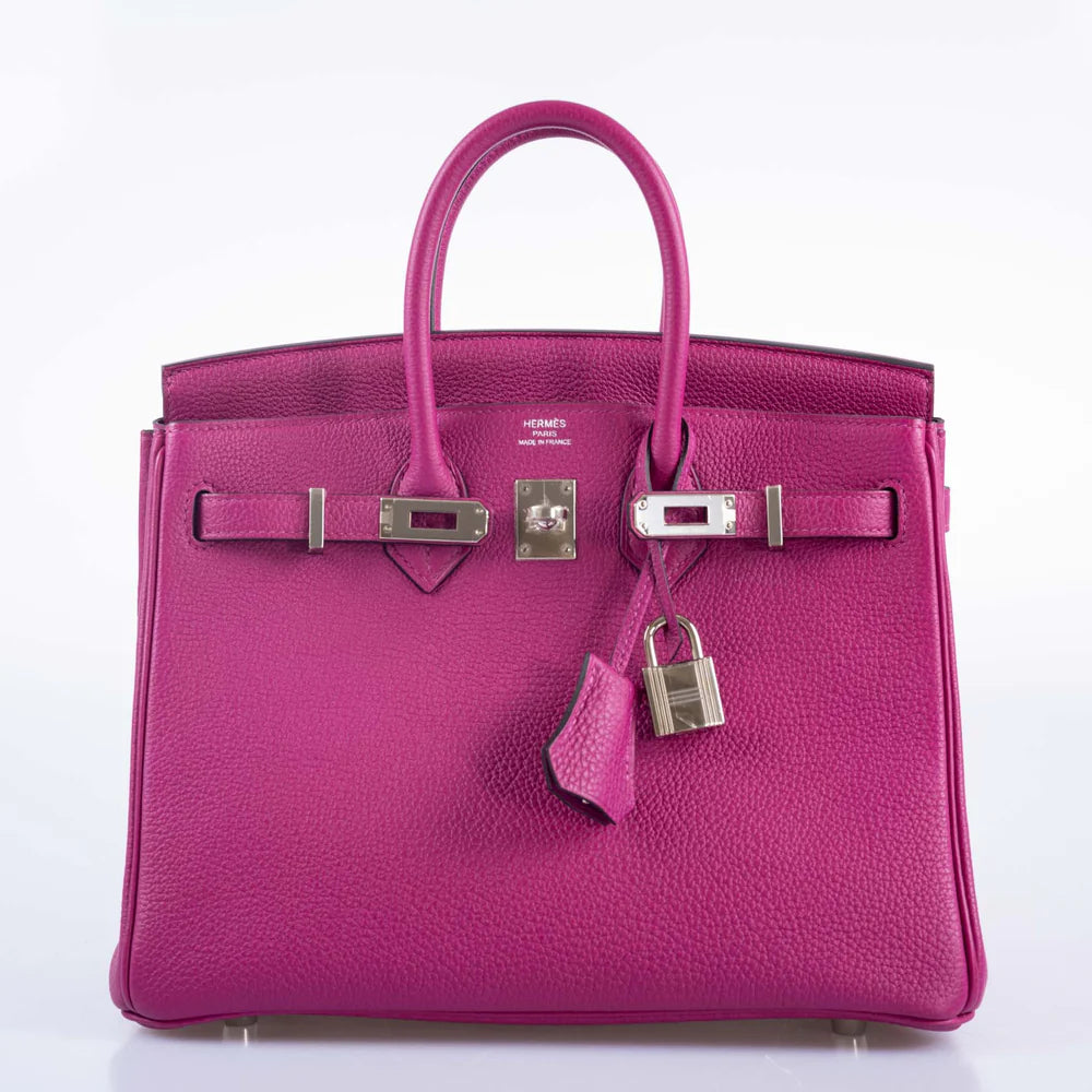 HERMÈS BIRKIN 25 ROSE POURPRE TOGO PALLADIUM HARDWARE