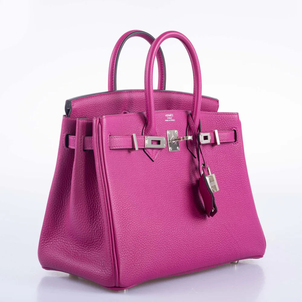 HERMÈS BIRKIN 25 ROSE POURPRE TOGO PALLADIUM HARDWARE