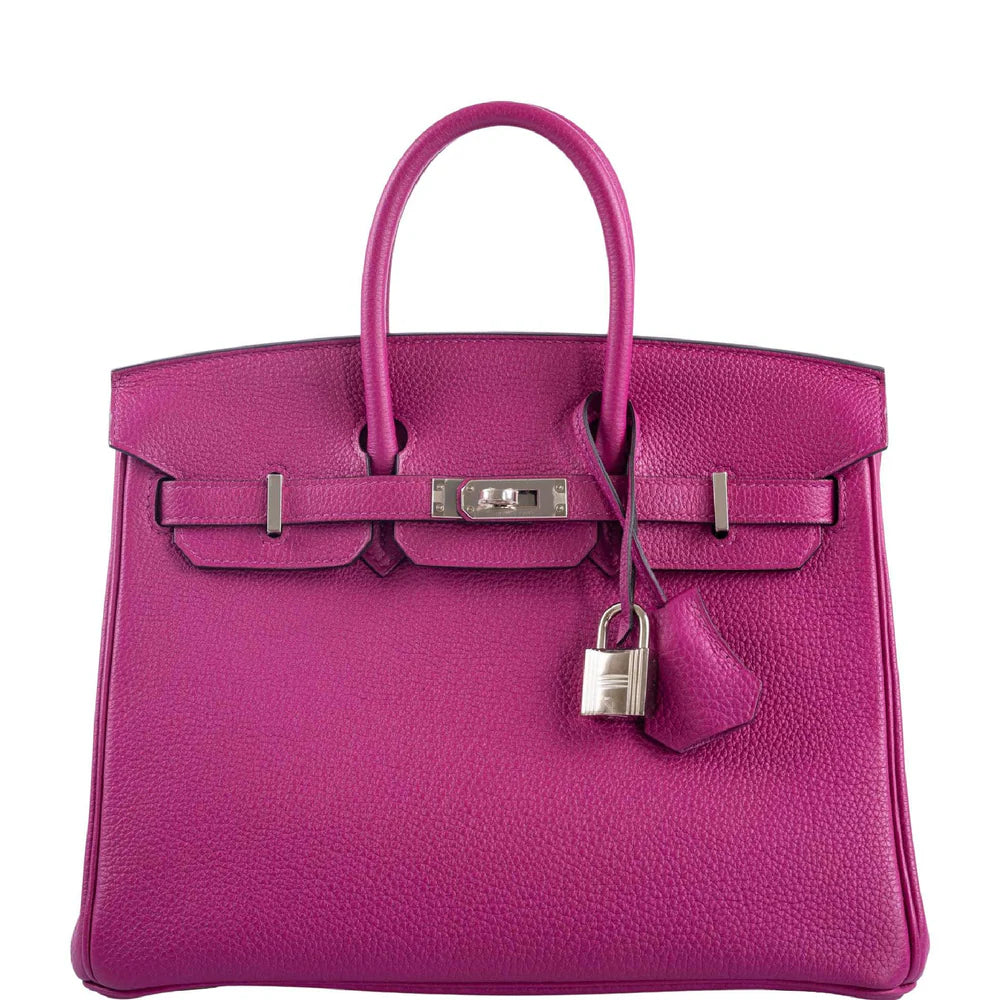 HERMÈS BIRKIN 25 ROSE POURPRE TOGO PALLADIUM HARDWARE