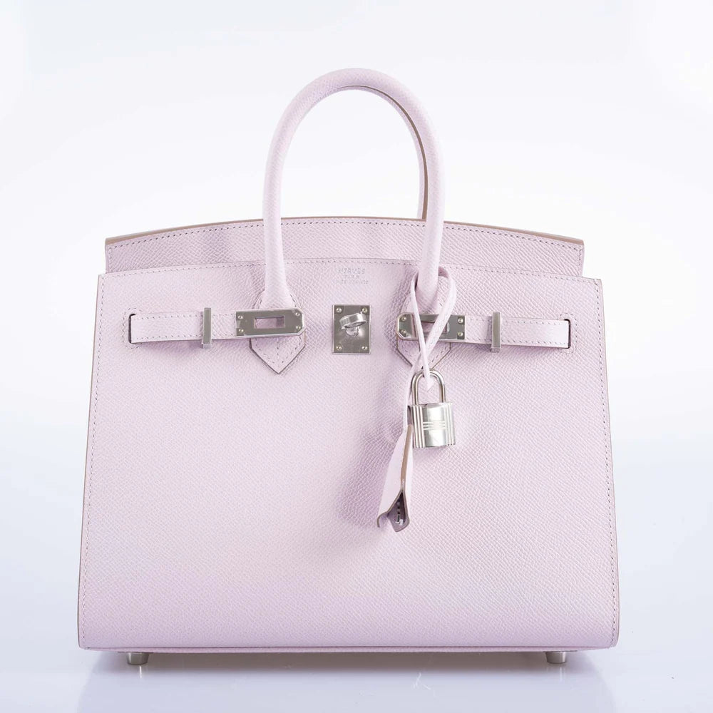 HERMÈS BIRKIN 25 SELLIER MAUVE PALE EPSOM PALLADIUM HARDWARE