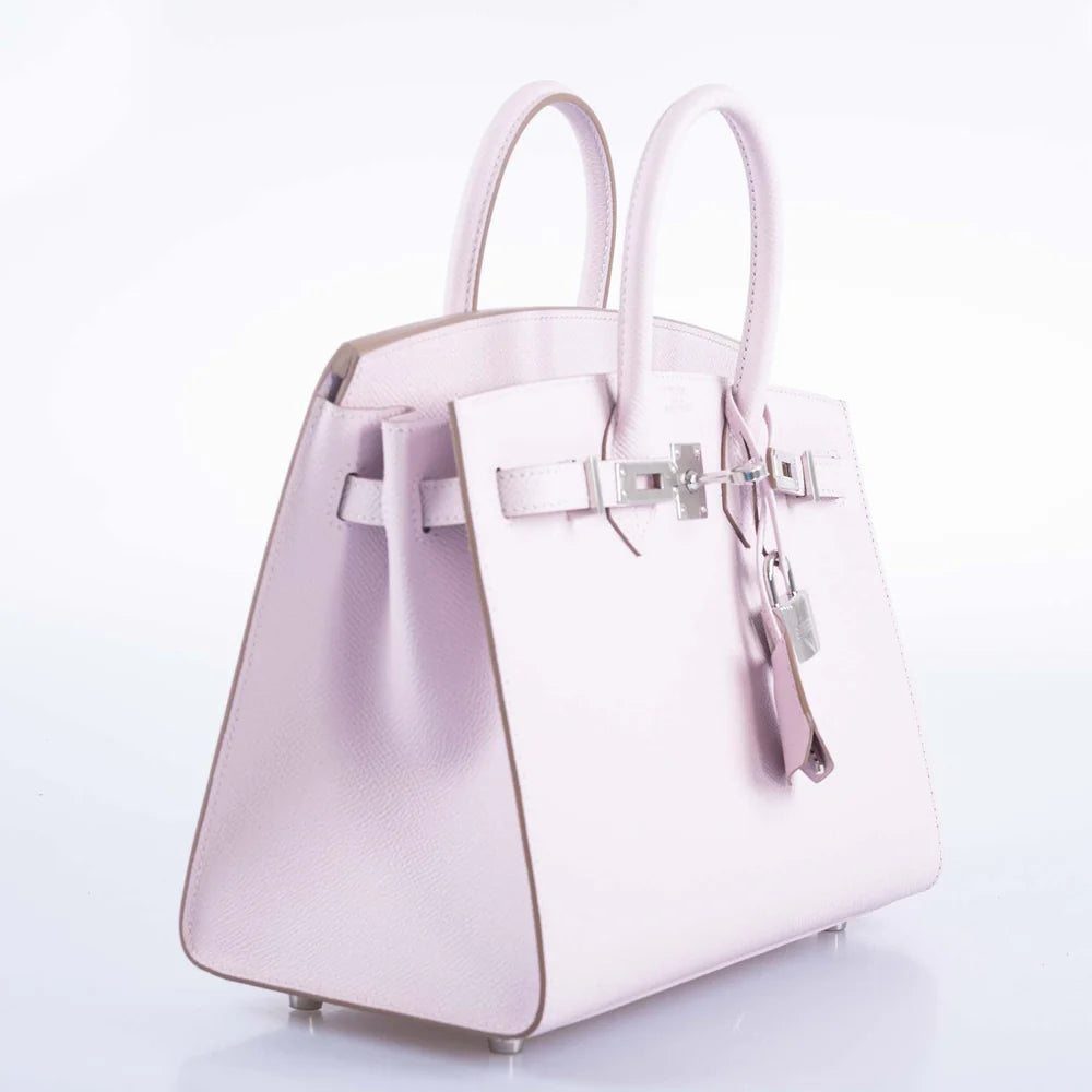 HERMÈS BIRKIN 25 SELLIER MAUVE PALE EPSOM PALLADIUM HARDWARE