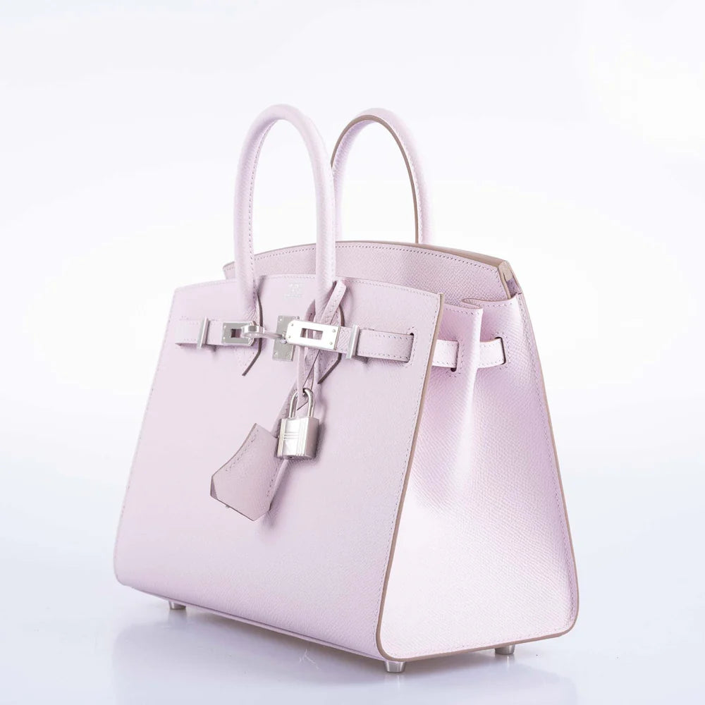 HERMÈS BIRKIN 25 SELLIER MAUVE PALE EPSOM PALLADIUM HARDWARE