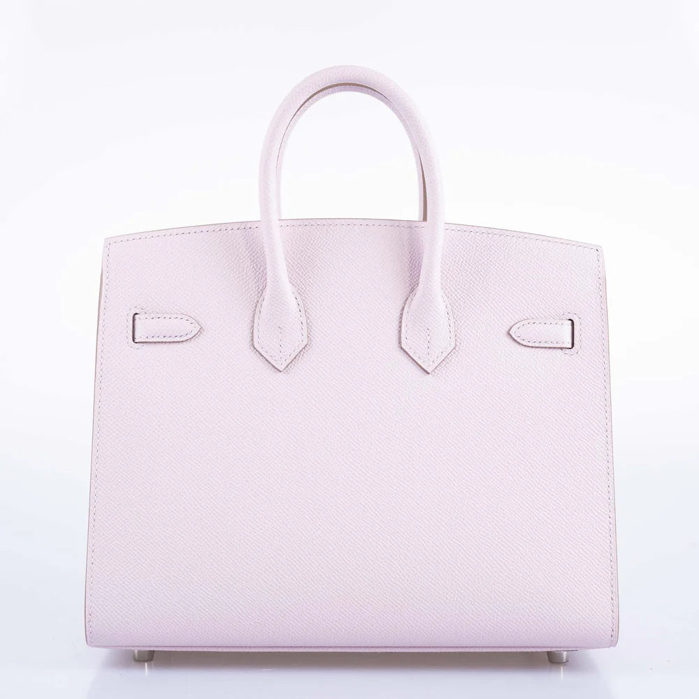 HERMÈS BIRKIN 25 SELLIER MAUVE PALE EPSOM PALLADIUM HARDWARE