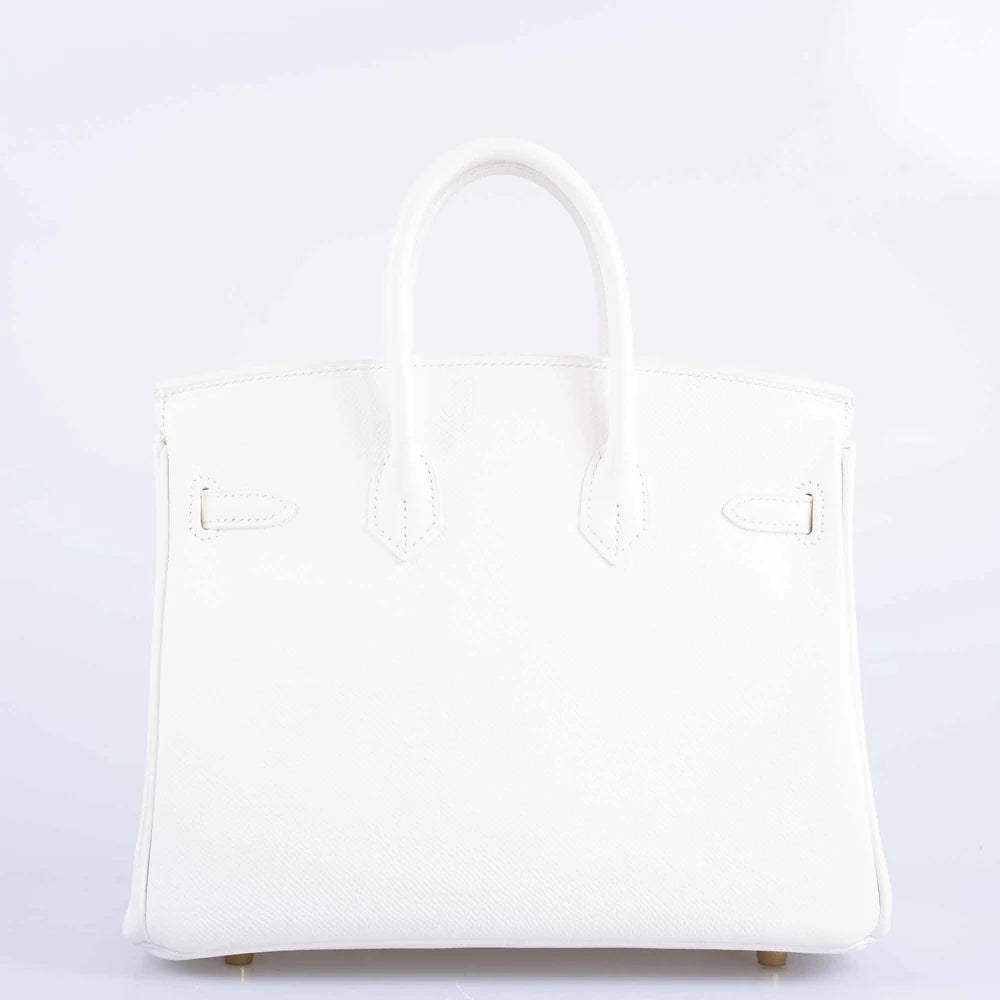 HERMÈS BIRKIN 25 WHITE EPSOM WITH GOLD HARDWARE