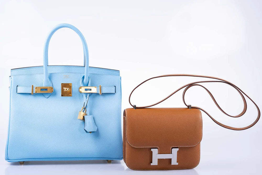 HERMÈS BIRKIN 30 BLUE CELESTE EPSOM GOLD HARDWARE