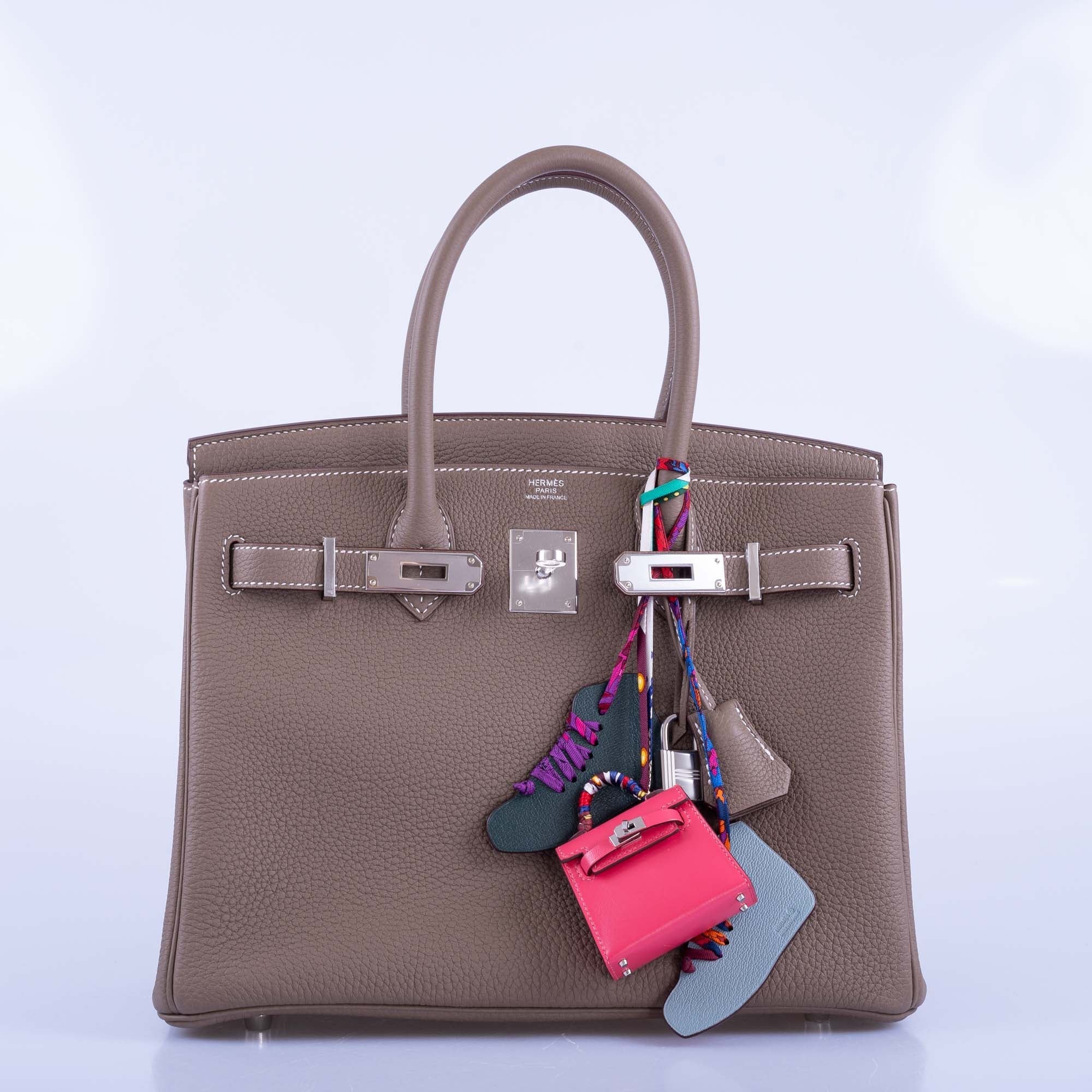 HERMÈS BIRKIN 30 ETOUPE TOGO PALLADIUM HARDWARE